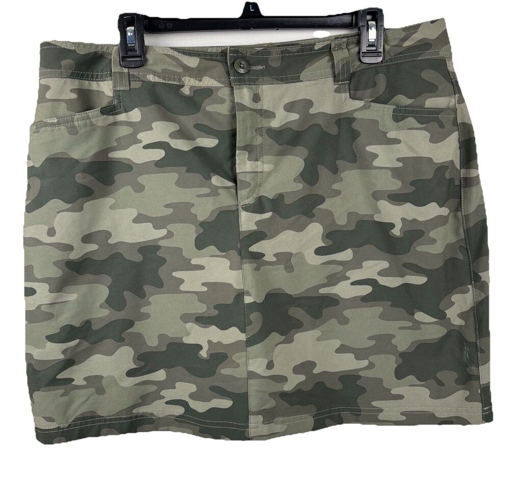 Eddie Bauer Skort Women’s Sz 16 Camo Camo Camouflage Pattern -pockets Super Nice